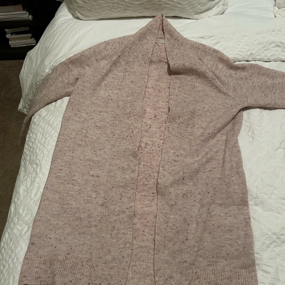 LOFT Speckled Cardigan in Soft Pink